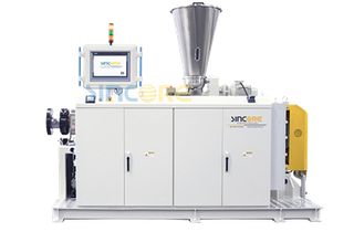 Extrusora cónica de doble husillo