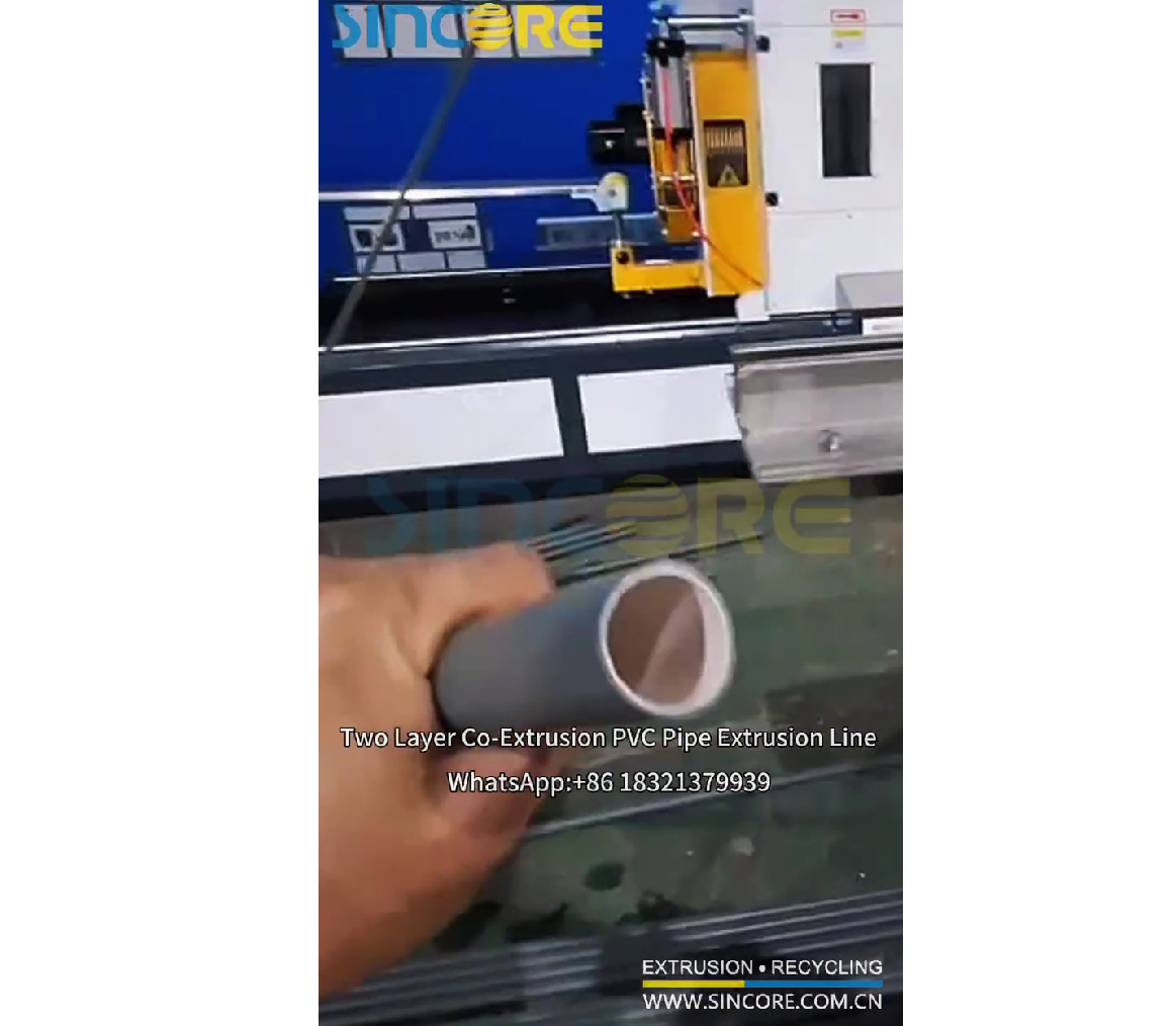 Línea de extrusión de tuberías de coextrusión de dos capas de PVC