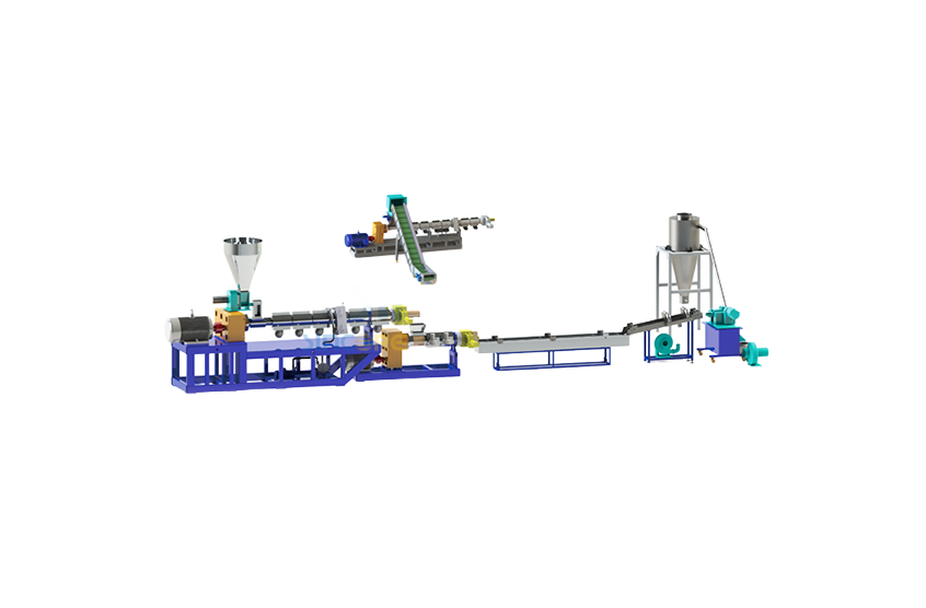 Línea de granulación de doble etapa tipo filamento
