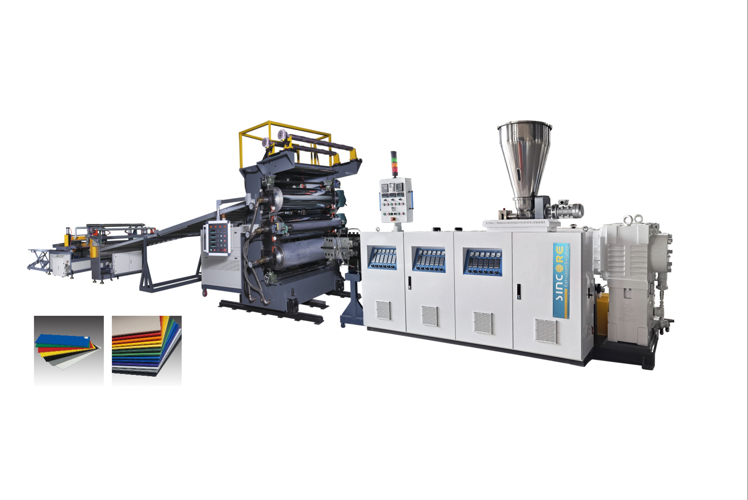 Línea de extrusión de láminas de PVC