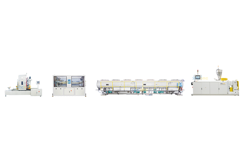 Línea de extrusión de tubos de PVC de salida única 