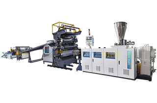Línea de extrusión de láminas de PVC