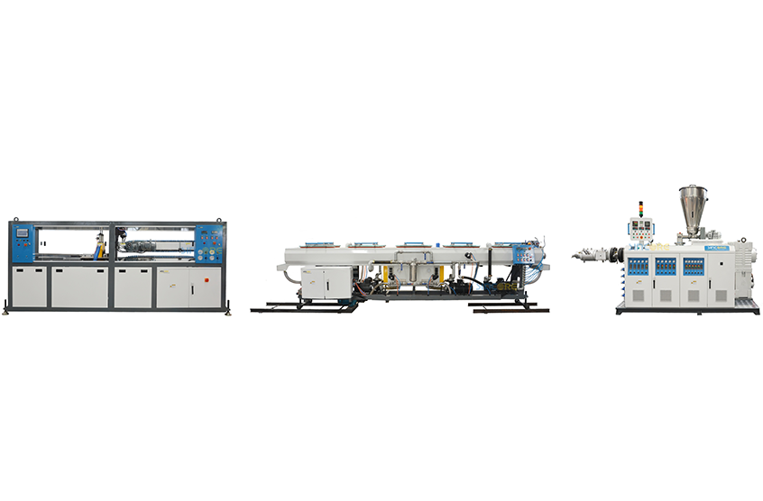 Línea de extrusión de tubos de PVC de doble salida