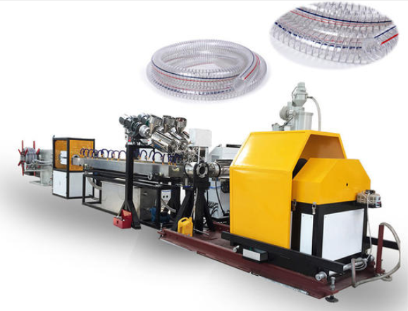 LÍNEA DE EXTRUSIÓN DE MANGUERA DE PVC BLANDO REFORZADA CON ALAMBRE DE ACERO