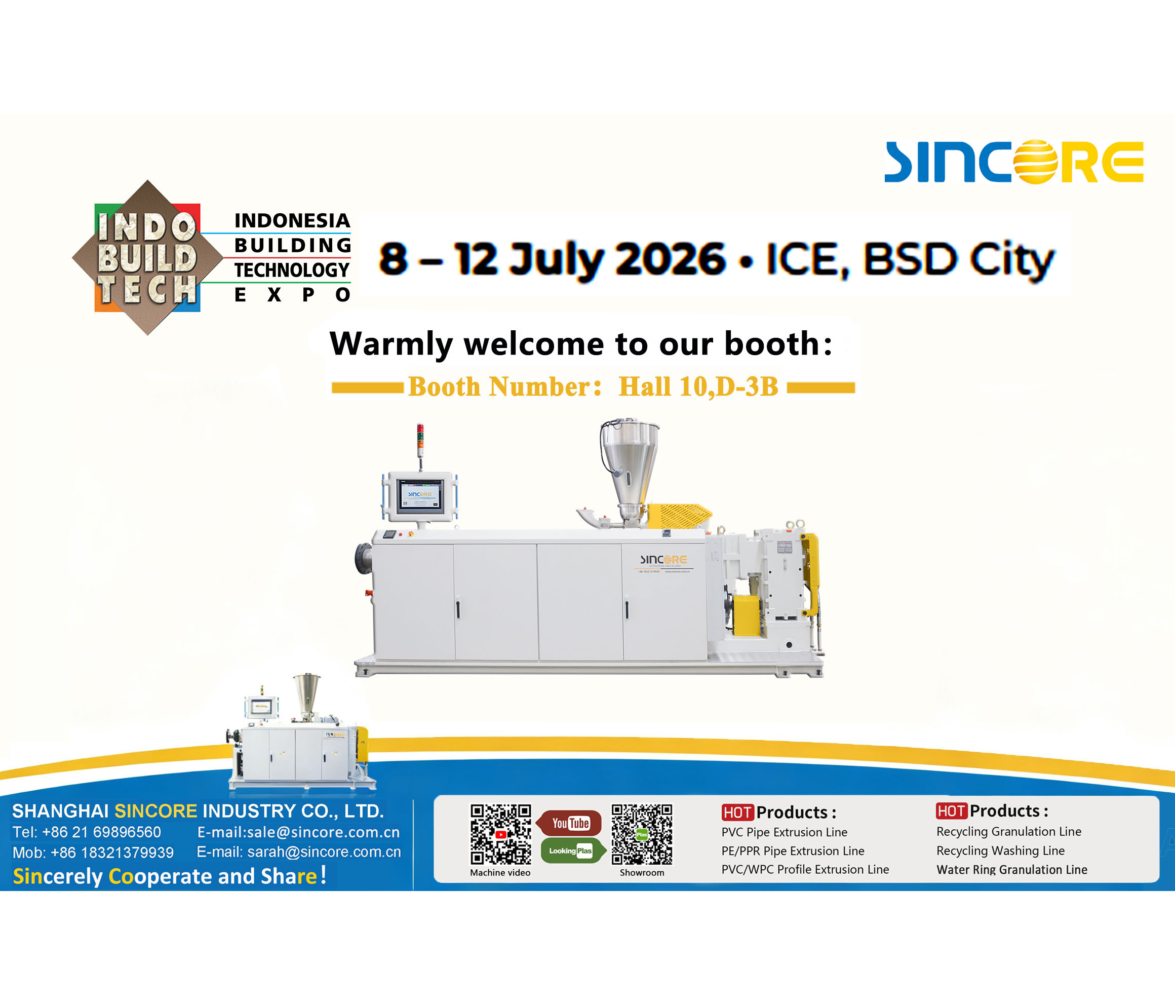 Una calurosa bienvenida a nuestro stand: Pabellón 10.D-3B en INDO BUILD TECH
