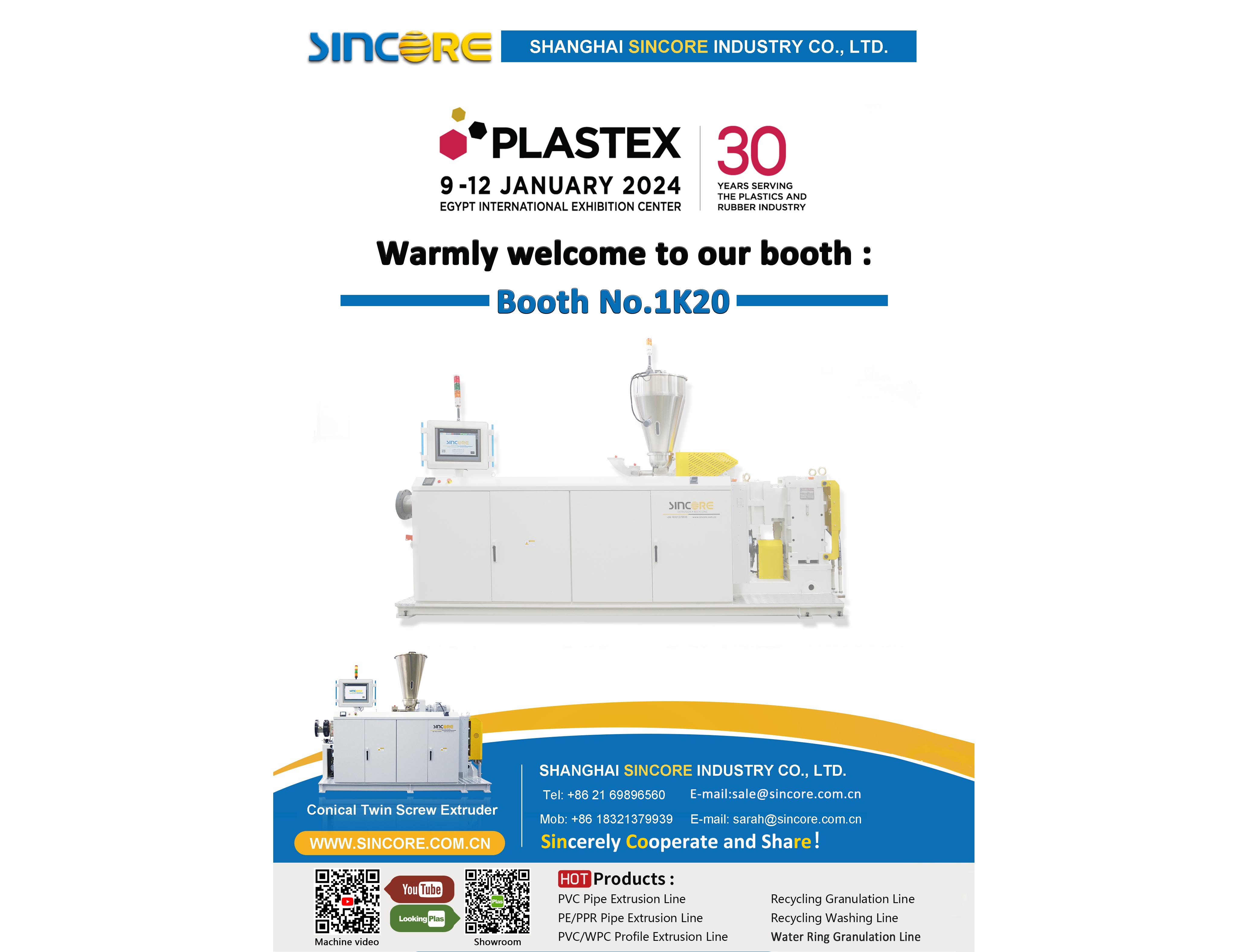 Una calurosa bienvenida a nuestro stand en Plastex.Stand No 1k20 EGIPTO